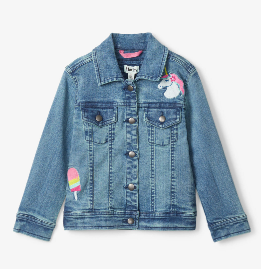 Amazon.com: JELEUON Little Big Girls Kids Boyfriend Cool Front Buttons  Distressed Frayed Hem Denim Jacket Coat Outwear: Clothing, Shoes & Jewelry